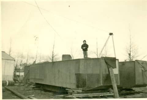 Historische foto van Baggerbedrijf Trip