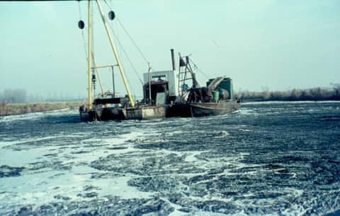 Historische foto van Baggerbedrijf Trip